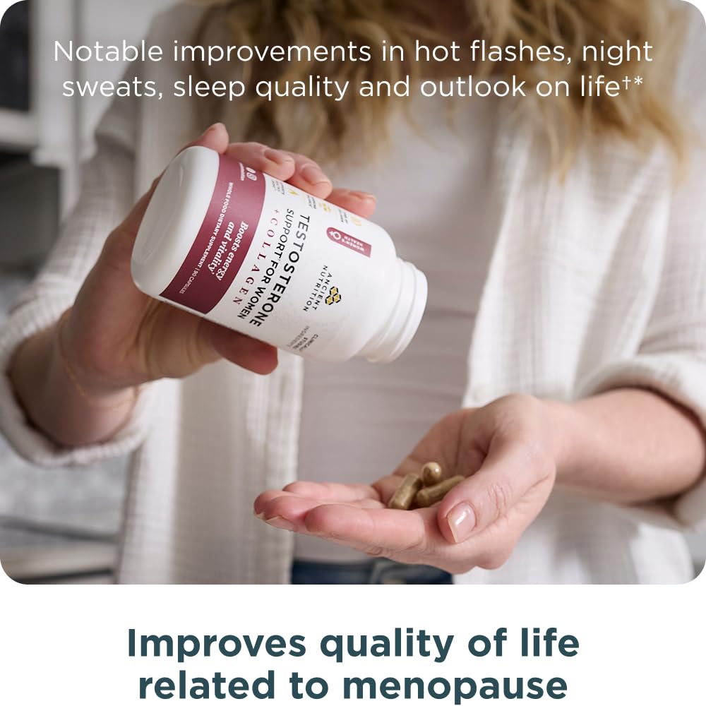 Ancient Nutrition fenugreek seed extract capsules on display.