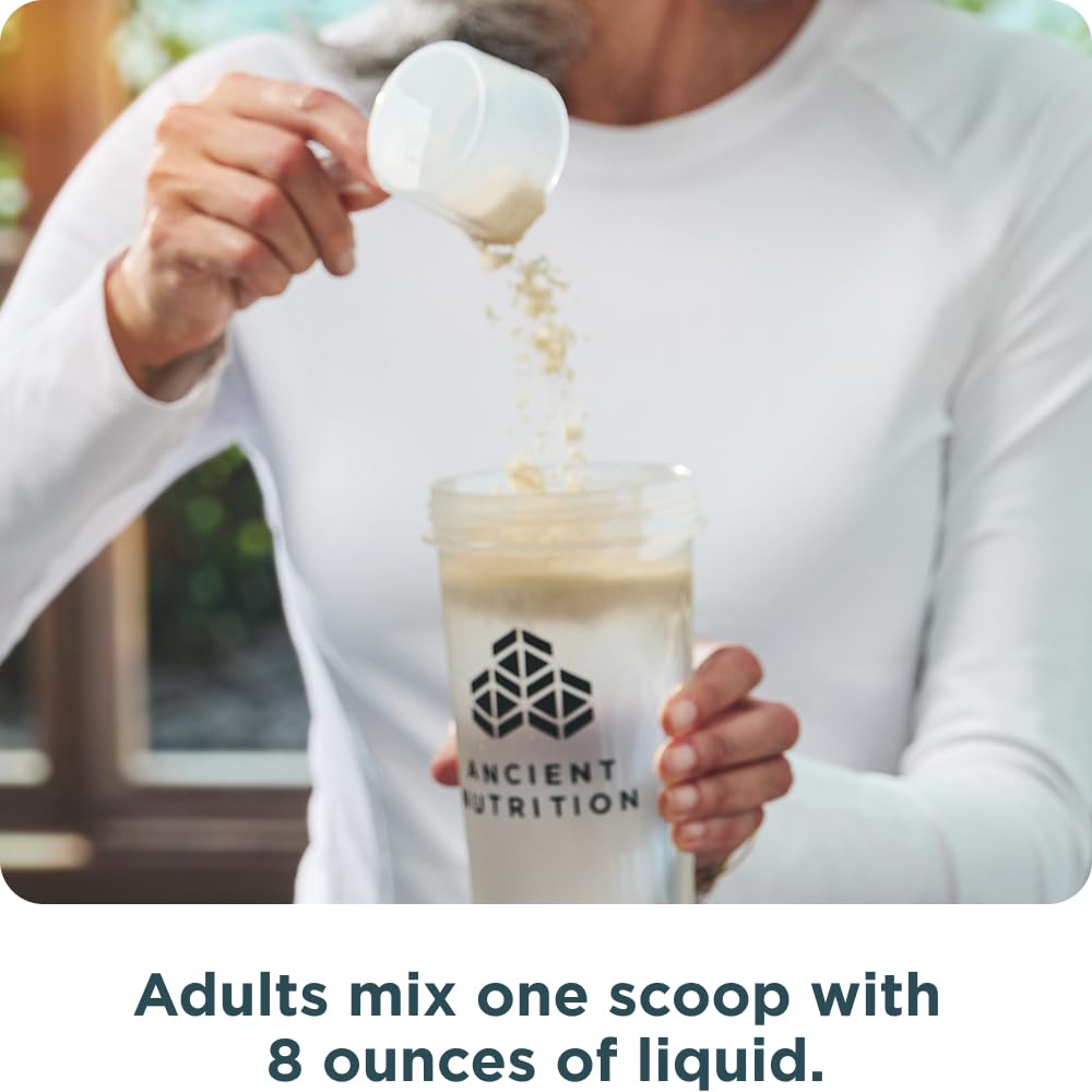 Ancient Nutrition grass-fed whey vanilla bean taste-test close-up for flavor