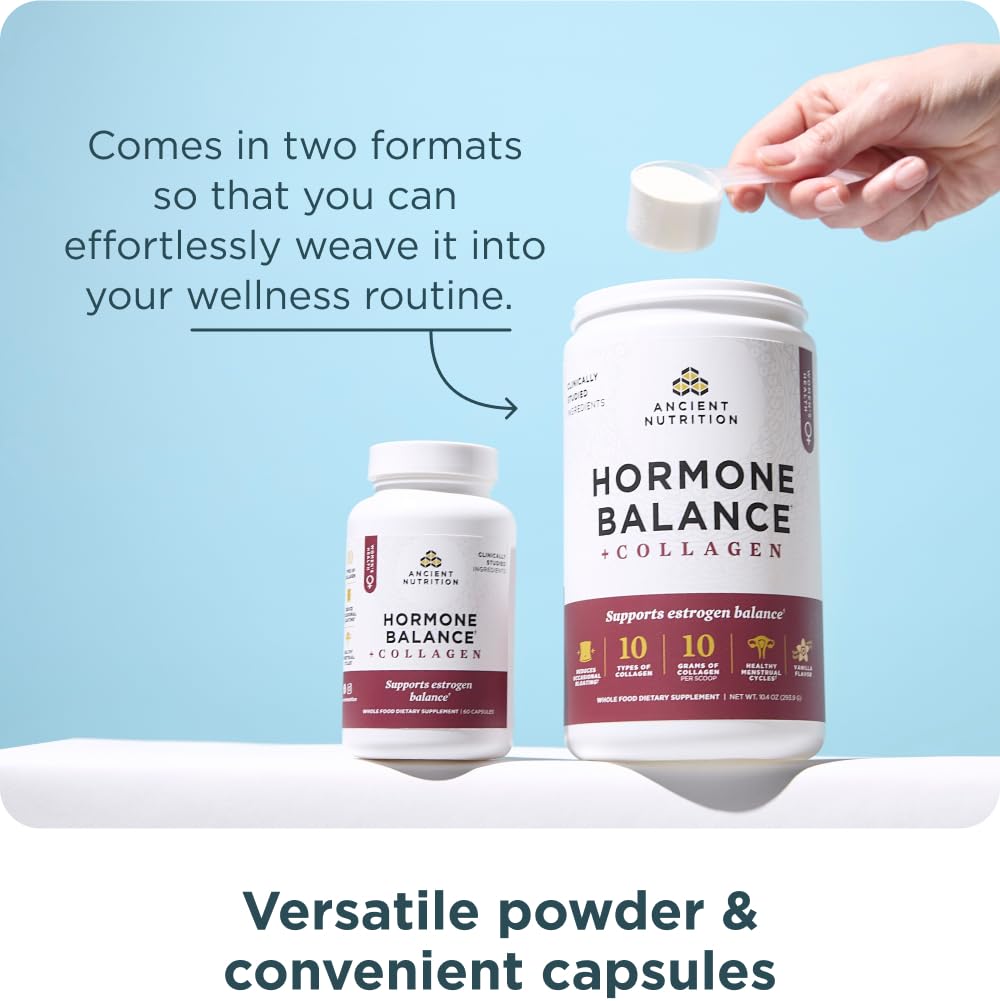 Ancient Nutrition Hormone Balance ashwagandha extract; herb for mood and stress response.