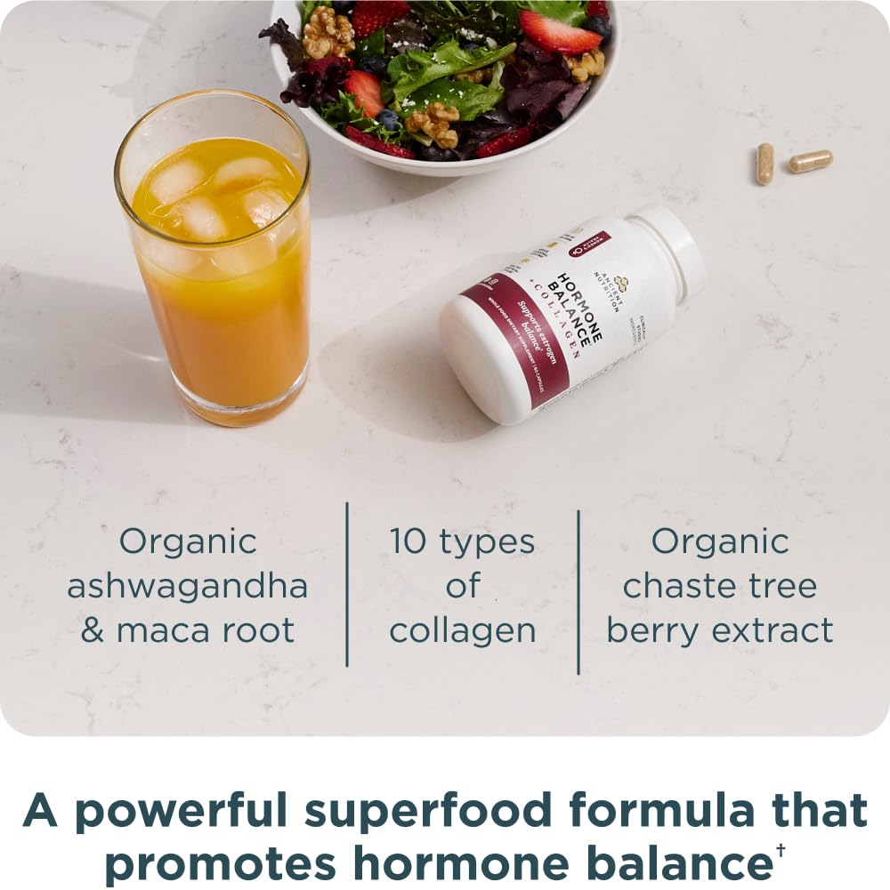 Ancient Nutrition Hormone Balance with ashwagandha; supports stress response and energy