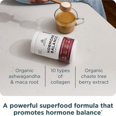 Ancient Nutrition Hormone Balance capsules close-up; premium capsules for hormonal support.