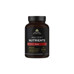 Ancient Nutrition Iron capsule close-up showing gentle daily iron support