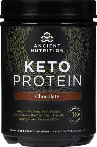 Ancient Nutrition KetoPROTEIN shaker with chocolate mix for quick shakes