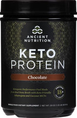 Ancient Nutrition KetoPROTEIN shaker with chocolate mix for quick shakes