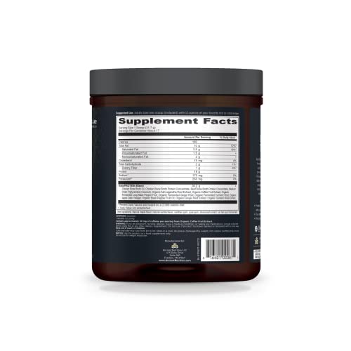 Spoon scooping KetoPROTEIN Vanilla powder for a shake