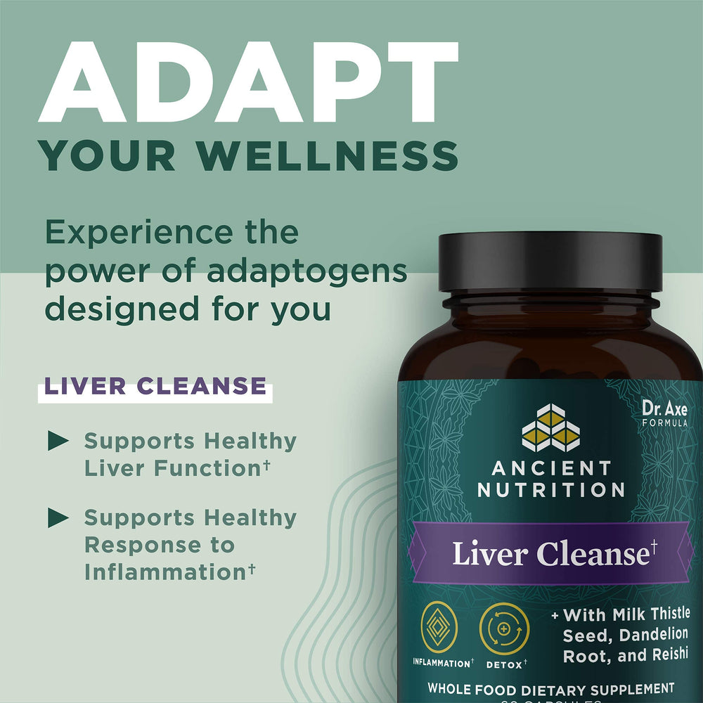 Ancient Nutrition milk thistle seed highlighting herbal support.