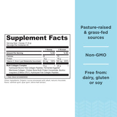 Ancient Nutrition collagen probiotics scoop showing 20g collagen and 4B CFU probiotics.