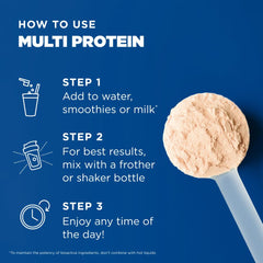 Ancient Nutrition multi protein powder back panel with nutrition info