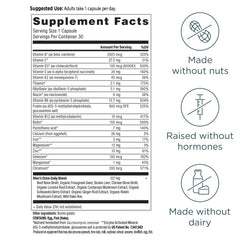 Ancient Nutrition multivitamin label close-up highlights zinc and selenium benefits