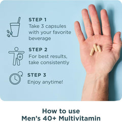 Lifestyle shot of Ancient Nutrition multivitamin emphasizing immunity support.