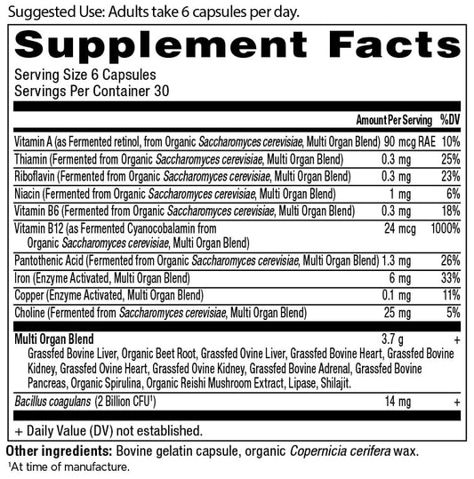 Ancient Nutrition Organ capsules closeup for convenient daily intake.
