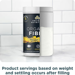 Ancient Nutrition Organic Fiber Powder on kitchen counter ready to mix