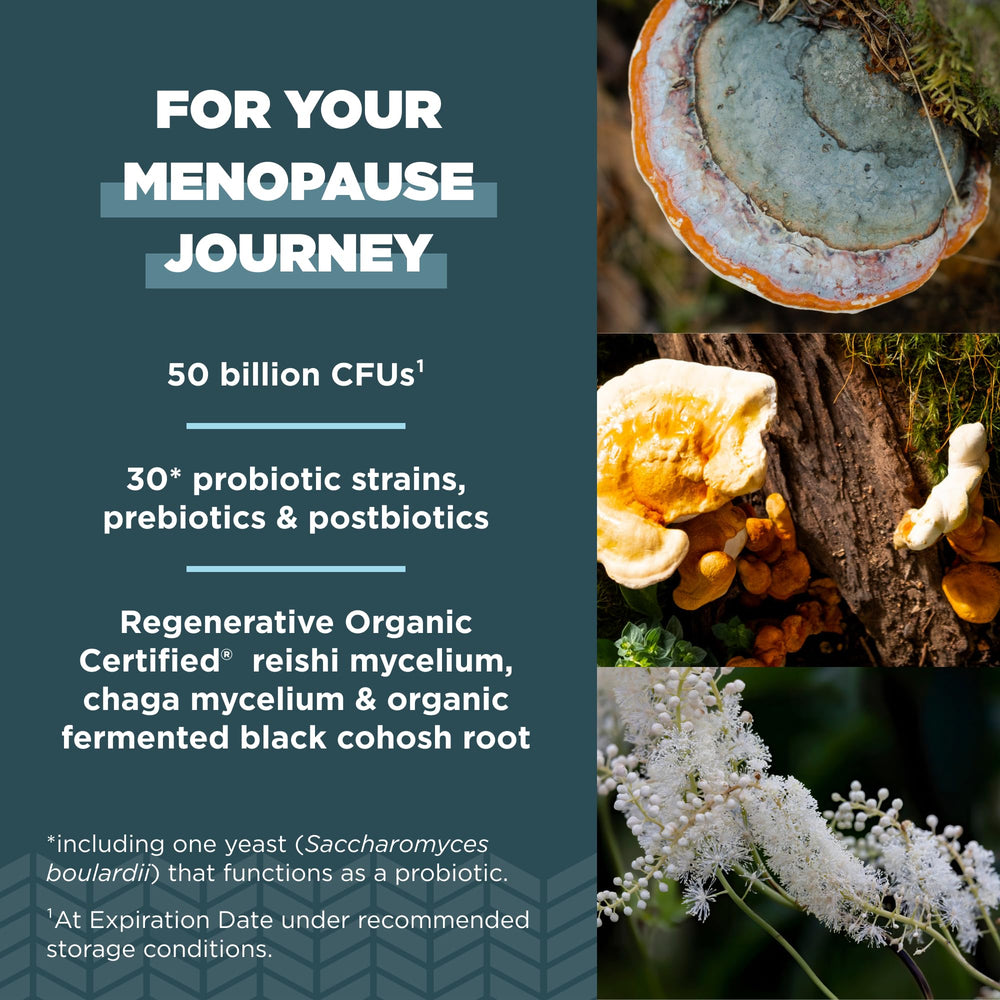 Ancient Nutrition probiotic capsules poured to illustrate easy daily use supporting gut health.