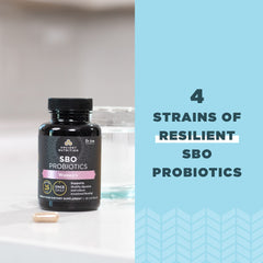 Ancient Nutrition Probiotics ingredients fermented superfoods visually emphasizing chaste tree berry and amla.