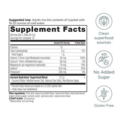 Ancient Nutrition Rapid Hydration Stick Pack lemon lime supports on-the-go hydration.