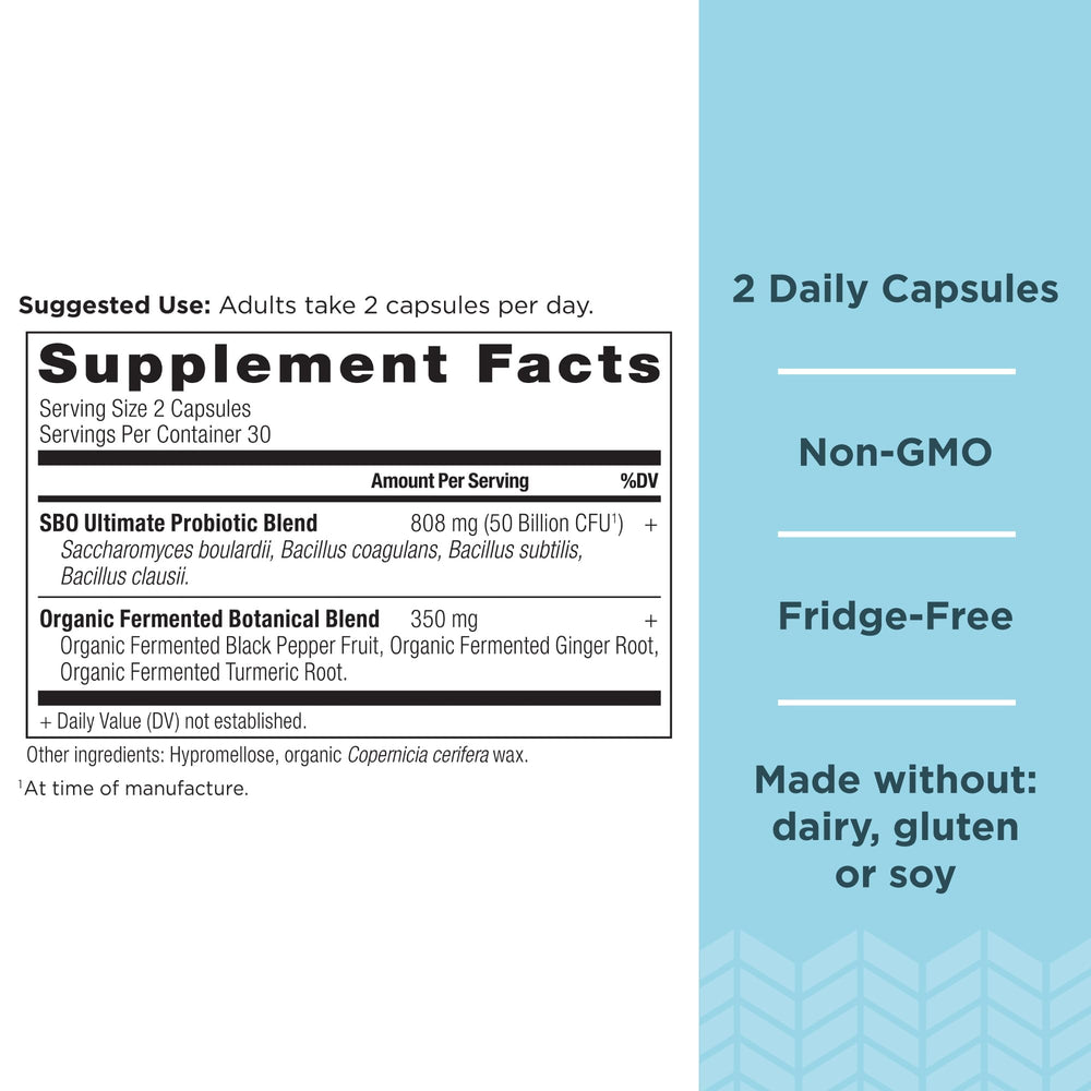 Ancient Nutrition SBO Probiotics Ultimate capsules close-up for immune wellness