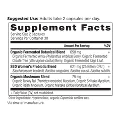 Ancient Nutrition SBO Probiotics Women's capsules offer convenient daily probiotic intake.