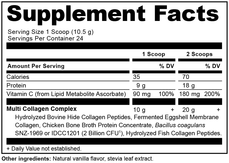 Ancient Nutrition USA-made GMP-certified production label on jar.