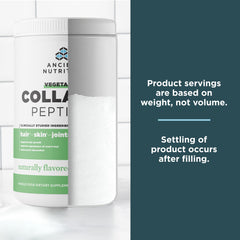 Bottle emphasizes prebiotics and probiotics for digestive support.
