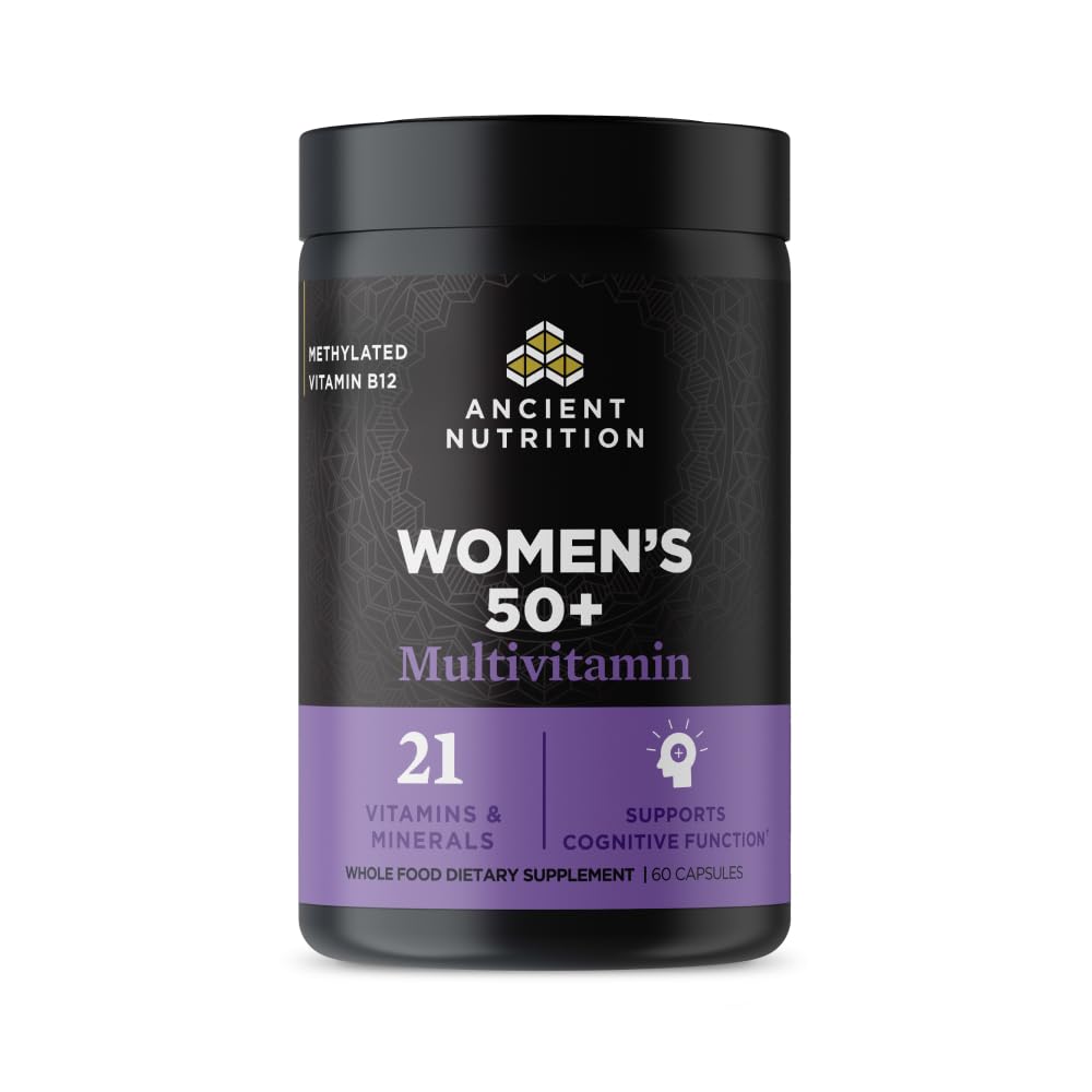 Ancient Nutrition Women's 50+ multivitamin bottle for daily menopause support