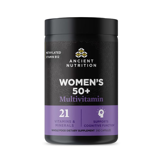 Ancient Nutrition Women's 50+ multivitamin bottle for daily menopause support