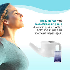ANCIENT SECRETS Neti Pot ideal for regular nasal irrigation sessions.