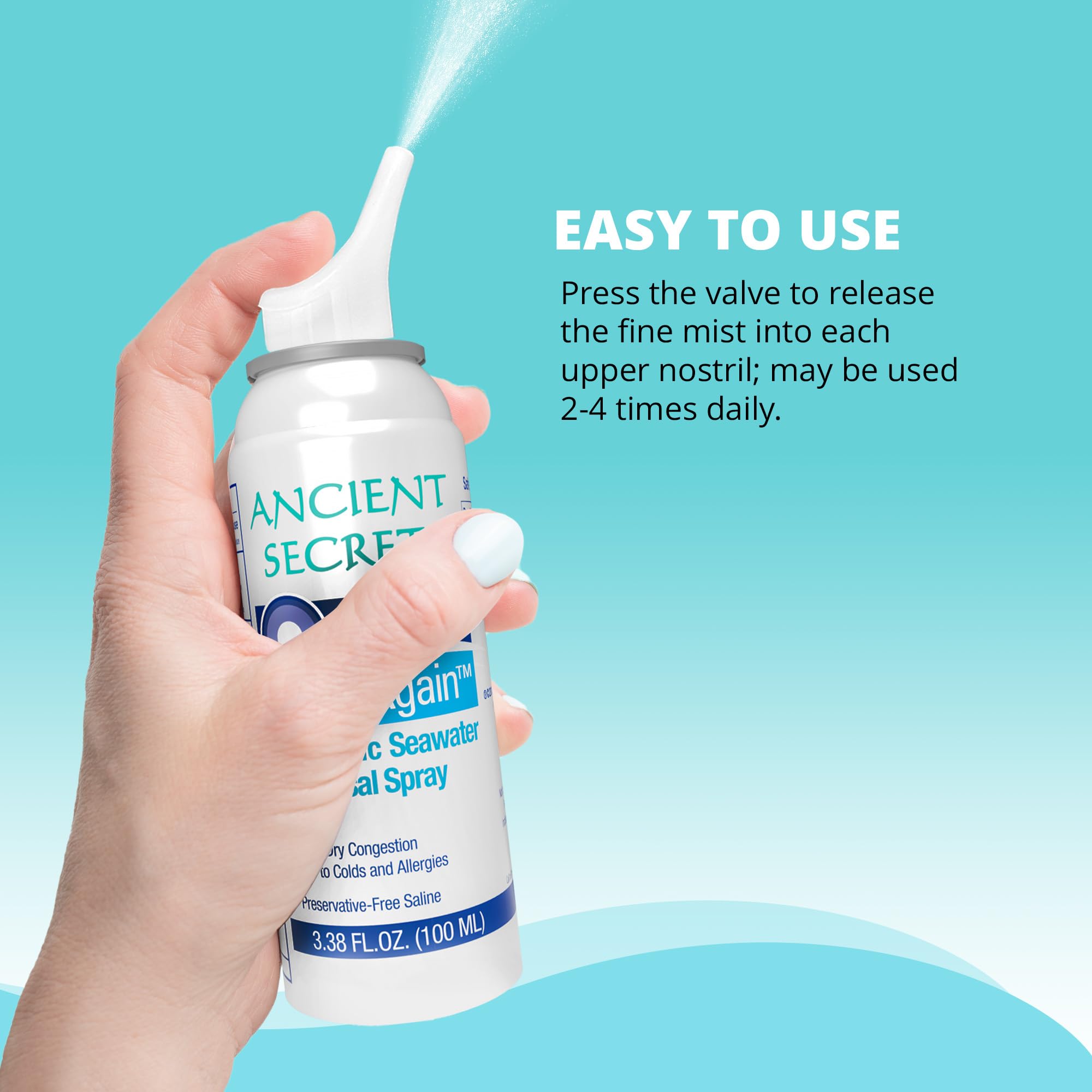 Easy-to-use spray by ANCIENT SECRETS fits into daily routines.