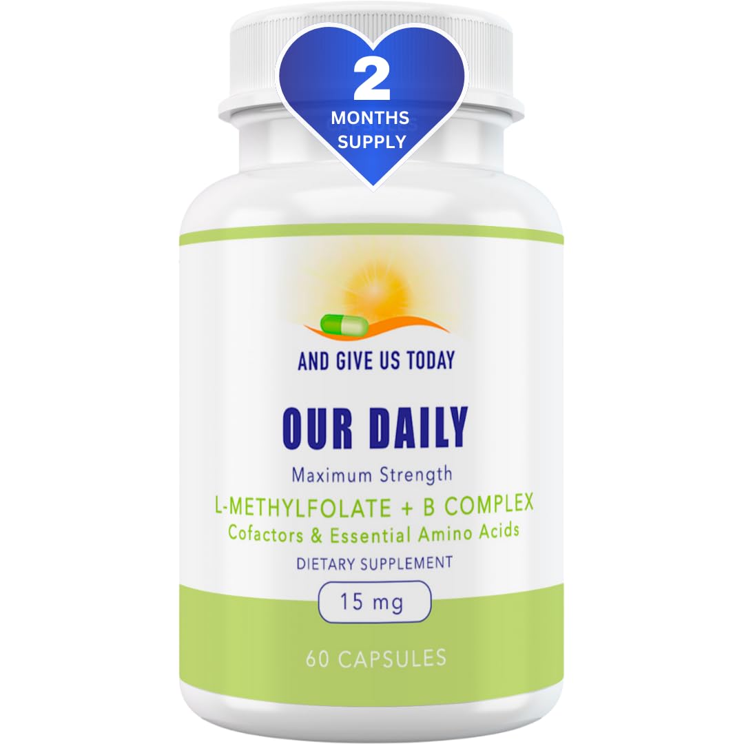 Our Daily L-Methylfolate B Complex bottle supports daily energy and mood.