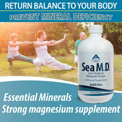 Anderson Sea M.D. ingredients label highlighting magnesium and minerals