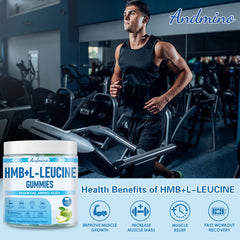 Andmino Gummies label emphasizes trehalose sweetness and clean ingredients.