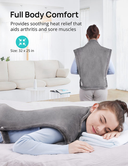 Andola heating pad shows large coverage for back and shoulders, enhancing upper-body comfort.