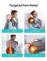 Andola heating pad thermostat controls shown for precise heat levels and quick adjustments.