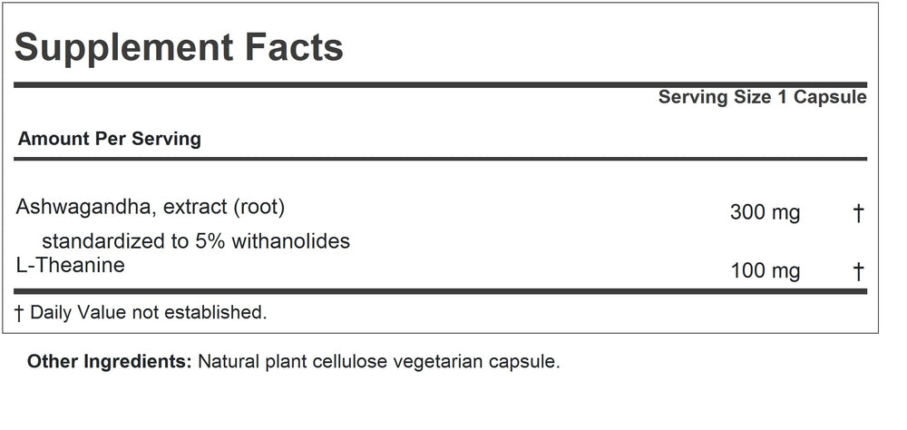 Andrew Lessman Ashwagandha Theanine capsules close-up