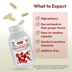 Andrew Lessman B12 ingredients profile showing B-complex, calcium and magnesium.