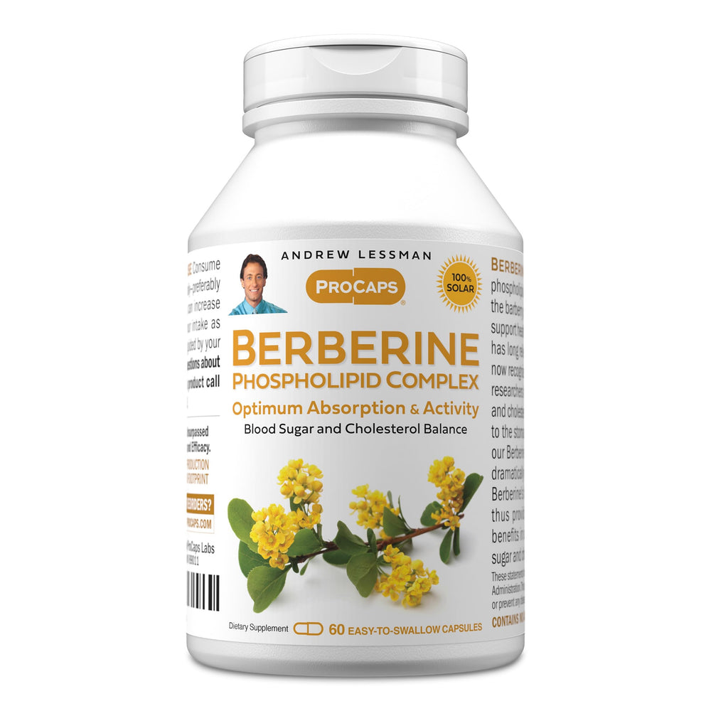 ANDREW LESSMAN Berberine Phospholipid Complex bottle for easy daily supplementation