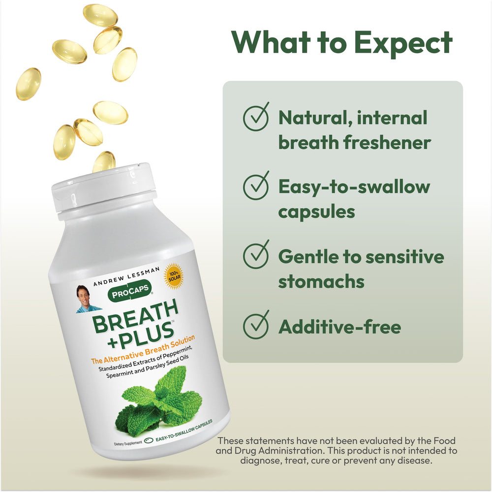Andrew Lessman Breath Plus 360 softgels parsley seed oil ingredient detail
