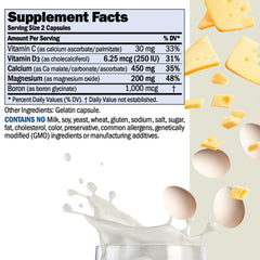 Andrew Lessman Calcium Magnesium Intensive Care capsules close-up highlights ultra-fine, highly soluble powder.