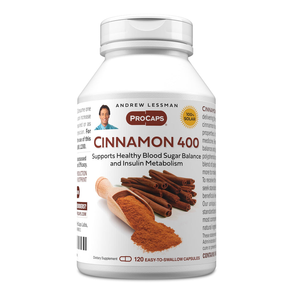 Andrew Lessman Cinnamon 400mg bottle for easy daily use