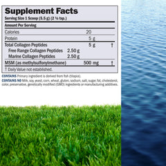 Andrew Lessman collagen powder scoop showing easy daily use.