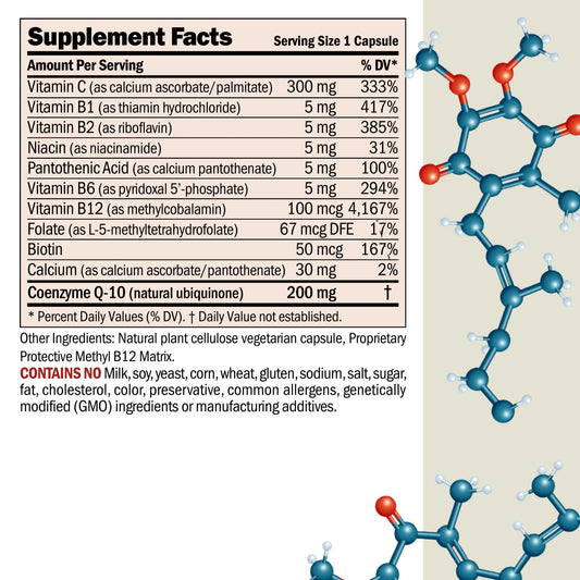 ANDREW LESSMAN CoQ10 200 mg capsules are easy to swallow for daily use.