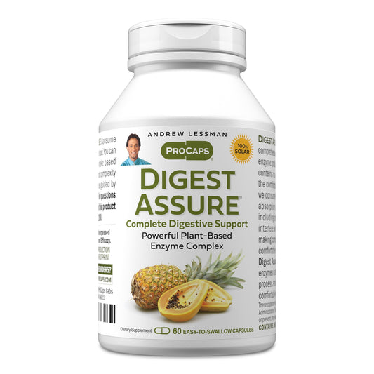 Andrew Lessman Digest Assure bottle pouring capsules for daily digestion support