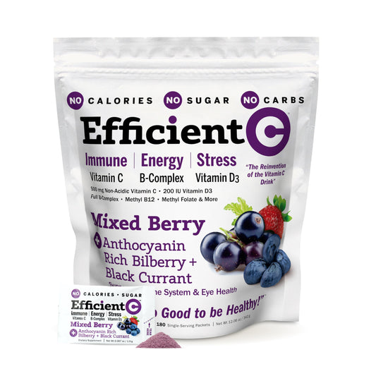 ANDREW LESSMAN Efficient C Mixed Berry packaging shows portable daily vitamin C support