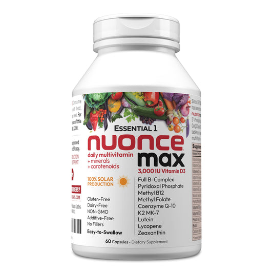 Andrew Lessman Essential-1 Nuonce Max bottle front, convenient daily multivitamin