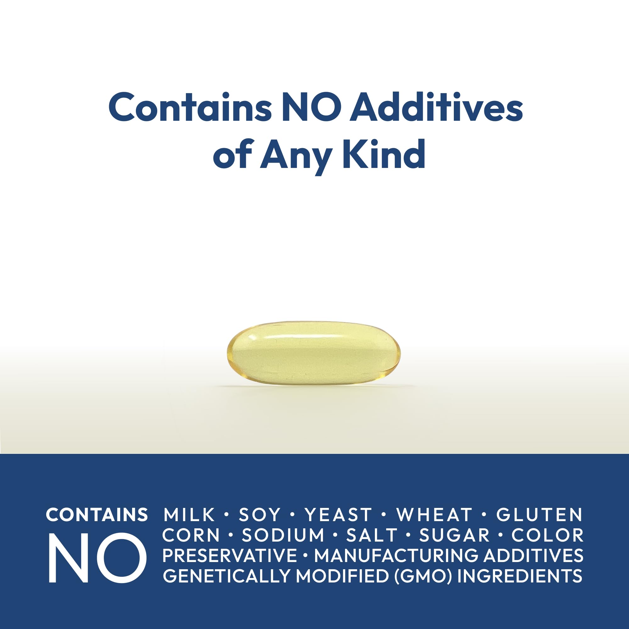 Label detail highlighting clean, pure omega-3 formulation without contaminants.