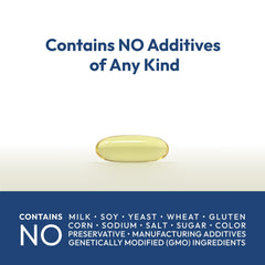Label detail highlighting clean, pure omega-3 formulation without contaminants.