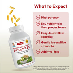 Label detail of Andrew Lessman B-Complex showing allergen-free formula