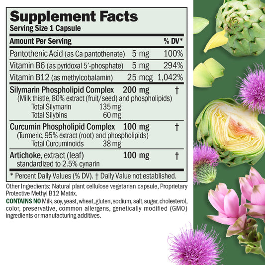 Andrew Lessman Liver Anti-Oxidant Extracts capsules outline for easy daily use.