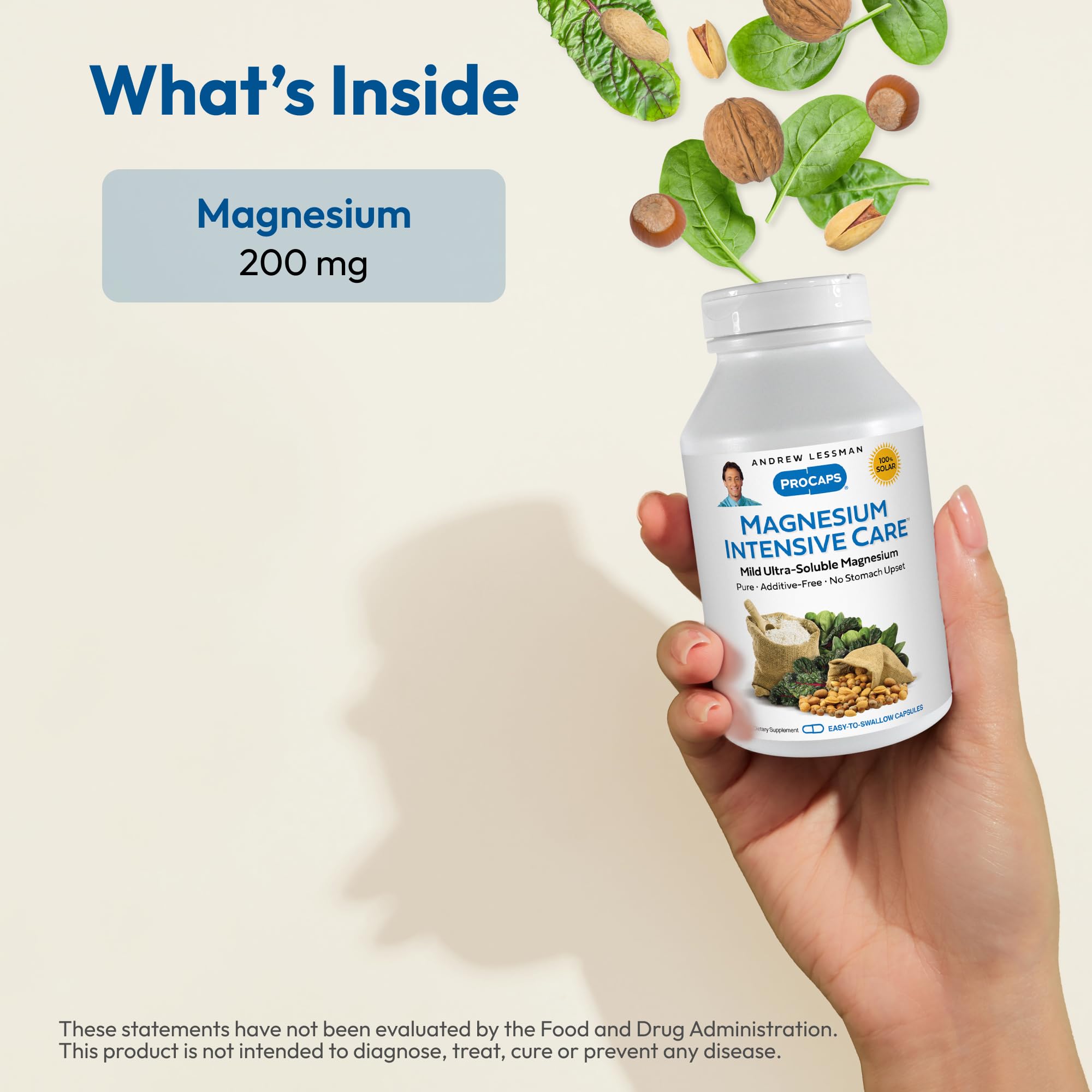 Andrew Lessman Magnesium Intensive Care capsules illustrating absorption potential