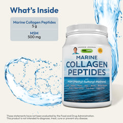 ANDREW LESSMAN Marine Collagen Peptides mixed in water demonstrates easy dissolution and flavor-neutral intake