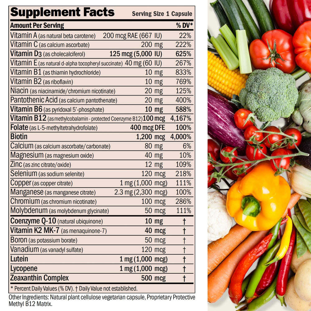 Andrew Lessman Nuoncemax label close-up showing vitamin D3 and CoQ10.